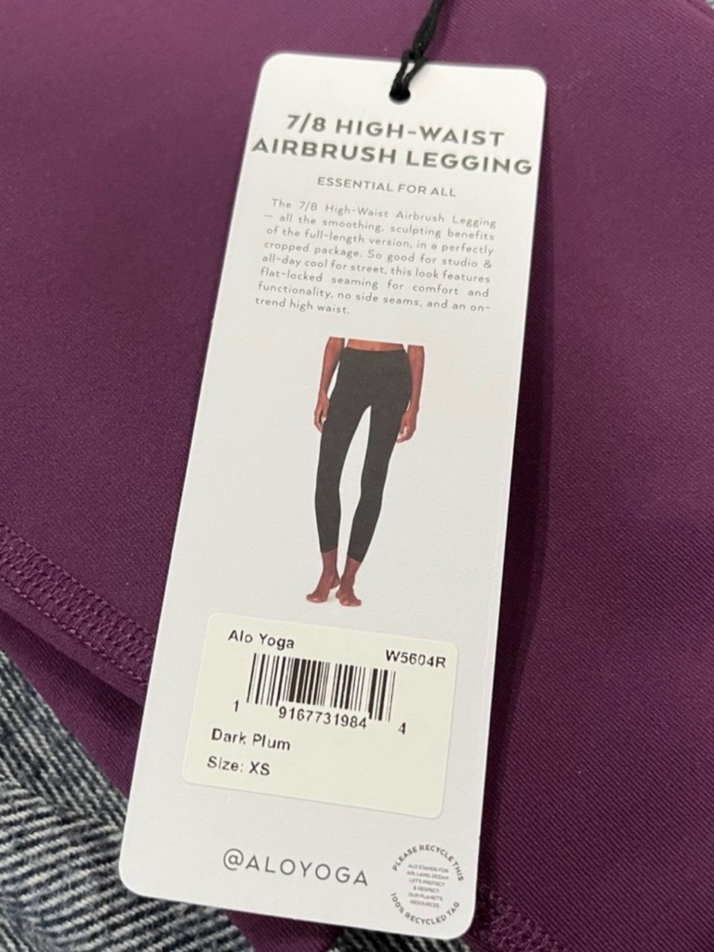 ALO Yoga Dark Plum 7/8 High-Waist Airbrush Legging